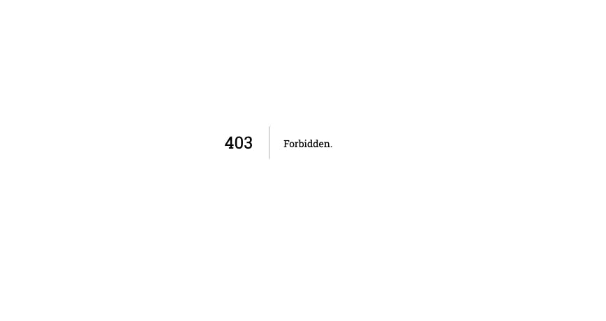 My 403 page.