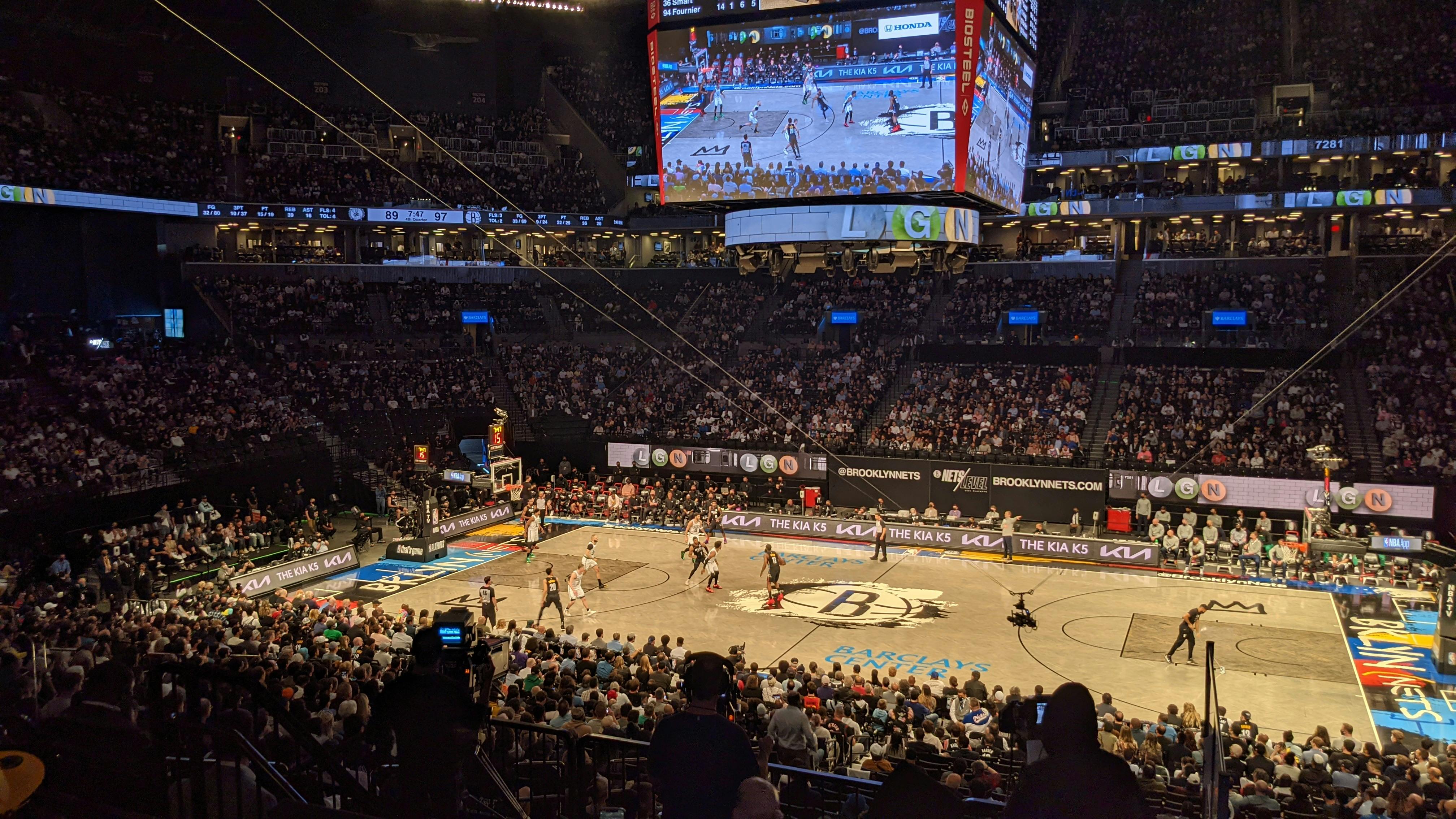 The Brooklyn Nets beat the Celtics as 15k people watch.