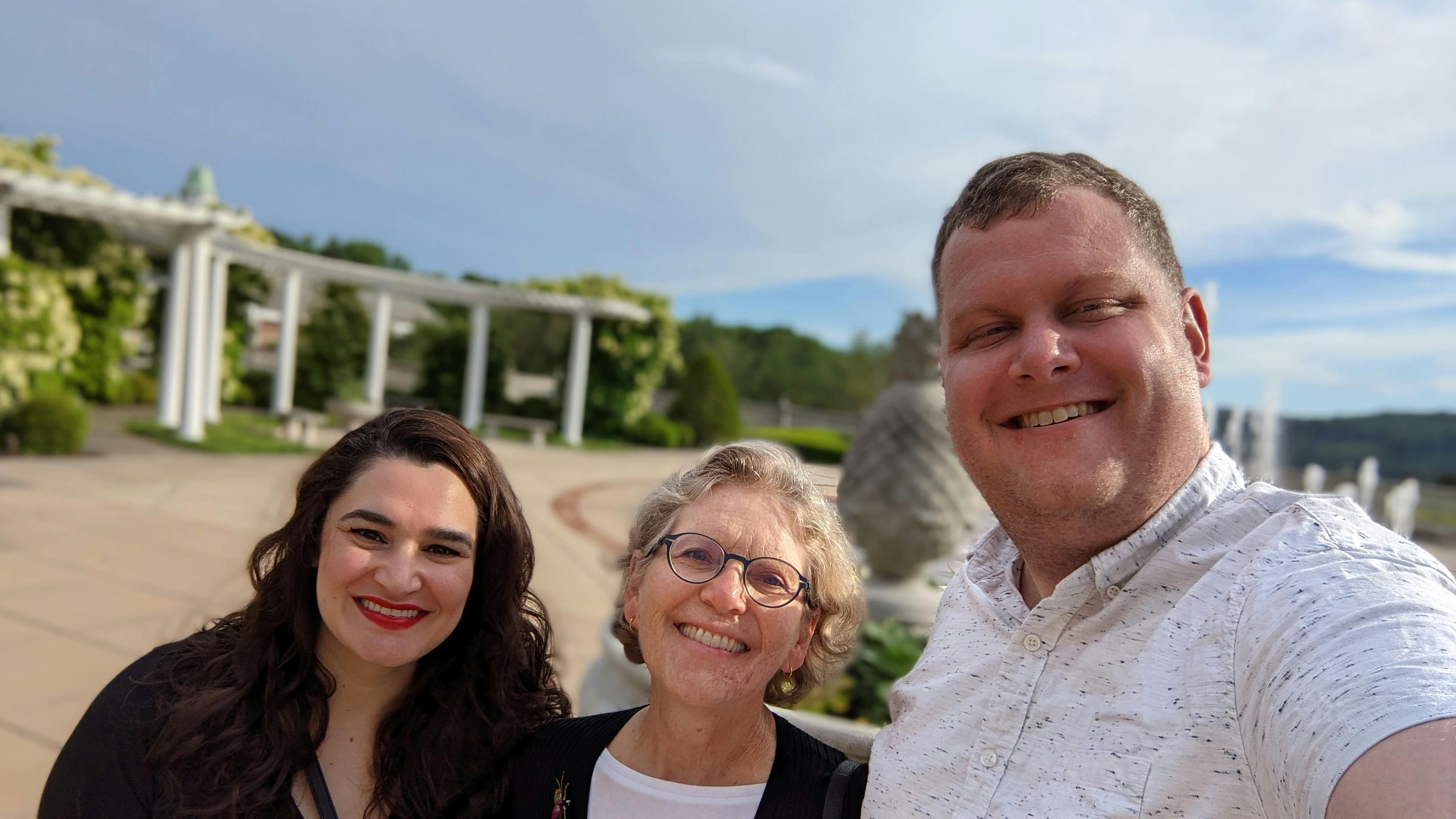 Melissa, Lydia and Me at CIA before dinner.