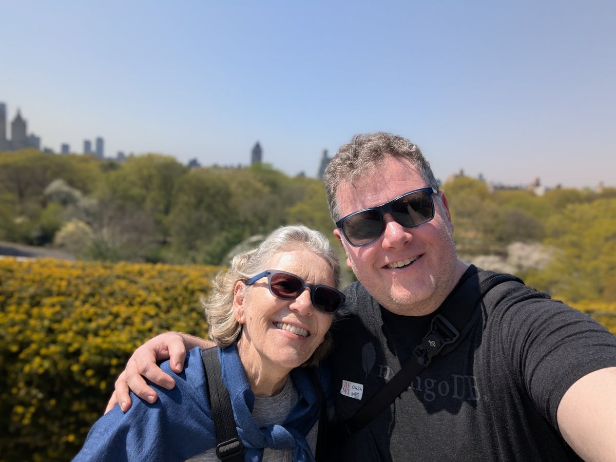 My mom and me on The Met rooftop